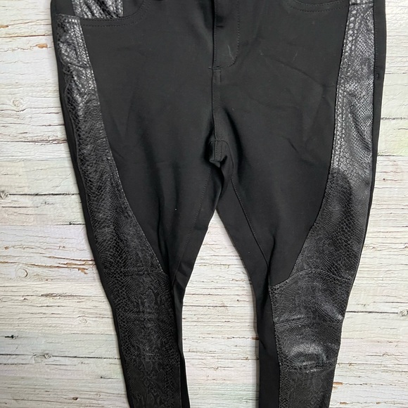 13. Parasuco black leggings pants faux leather size small - Picture 6 of 8